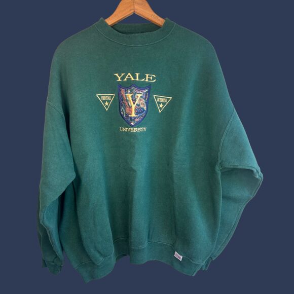 Classic Vintage 90s Crabel Sportswear Yale University Sweatshirt - Picture 1 of 9